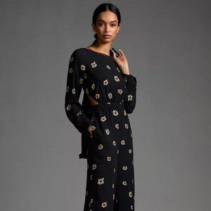 FARM Rio Long-Sleeve Cutout Jumpsuit